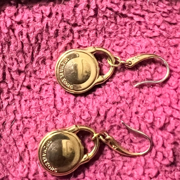 MICHAEL KORS Signature Gold Plated Lock Earrings - Picture 6 of 8